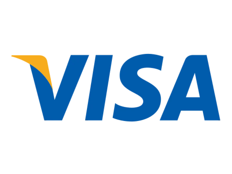 Visa logo representing secure credit and debit card payments