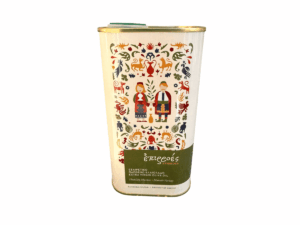 Epirroes extra virgin olive oil 500 ml Manaki variety tin traditional Greek design